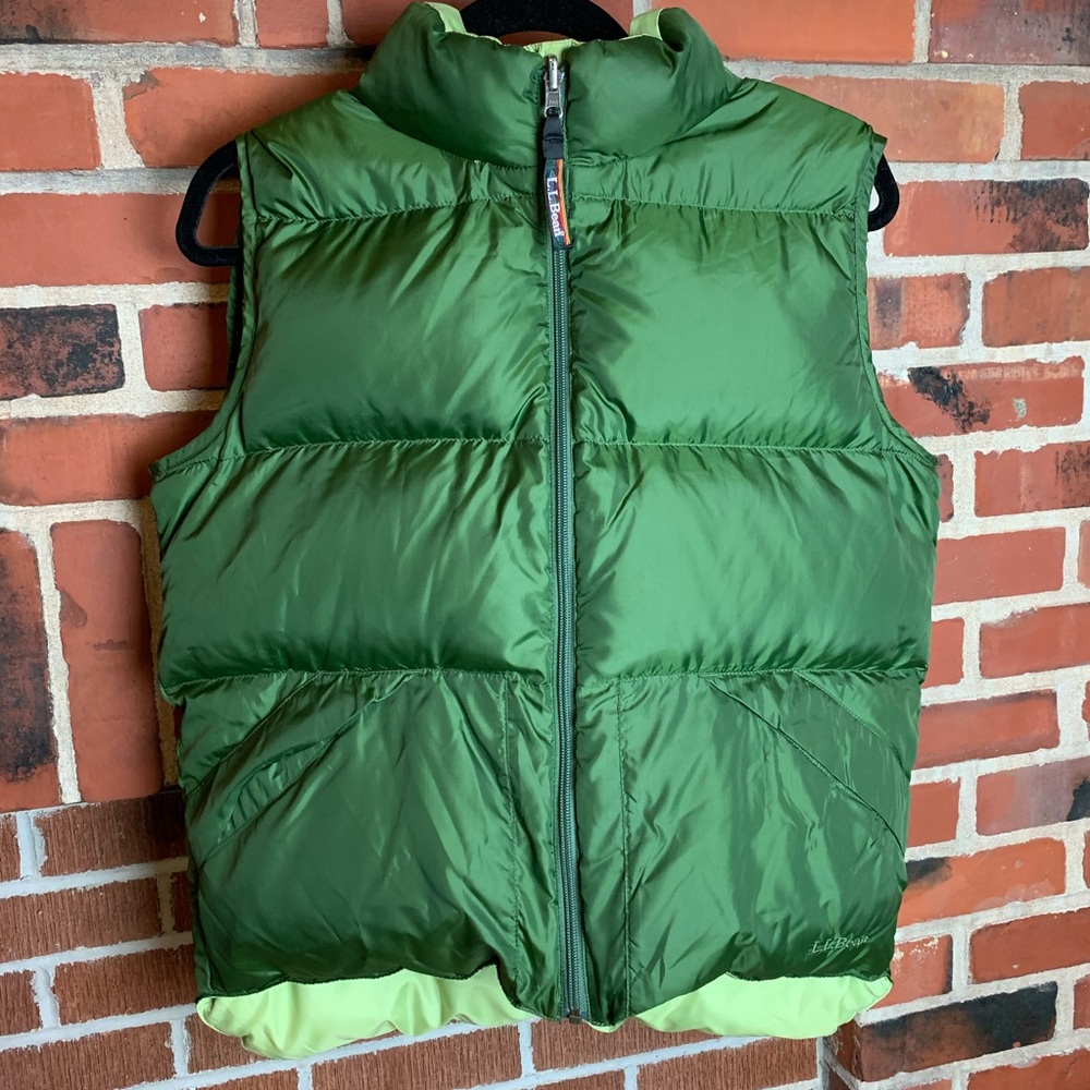 L.L Bean Reversible Goose Down Filled Puffer Vest